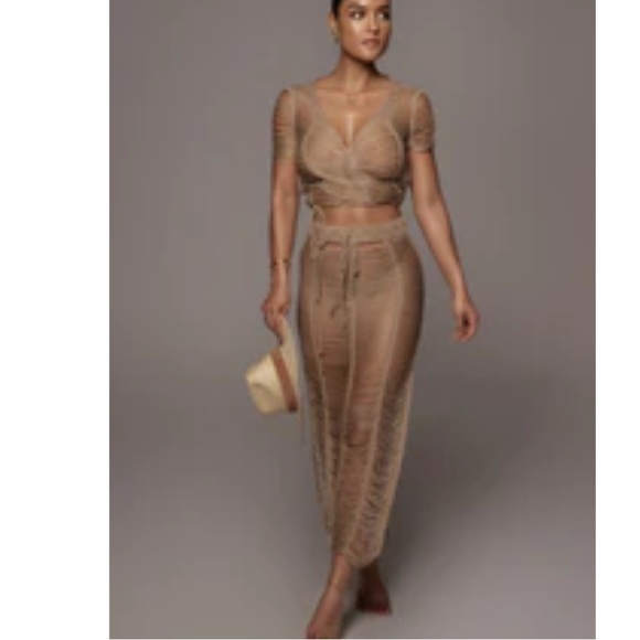JLUXLABEL Other - NWT Jluxlabel Mocha Nia Distressed Crochet Set